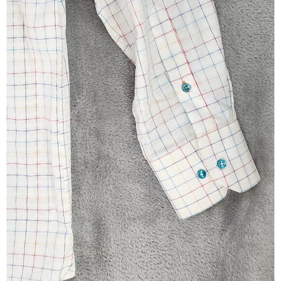 Luchiano Visconti Shirt Mens XLT Multicolor Striped Preppy Button Up Long Sleeve - Picture 8 of 11